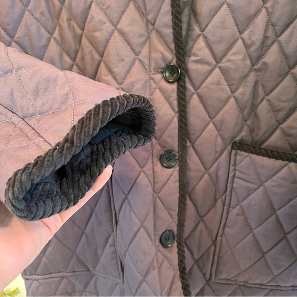 ASOS Design Quilt Jacket with Cord Collar Size 6 Women’s Charcoal Gray - Picture 4 of 11